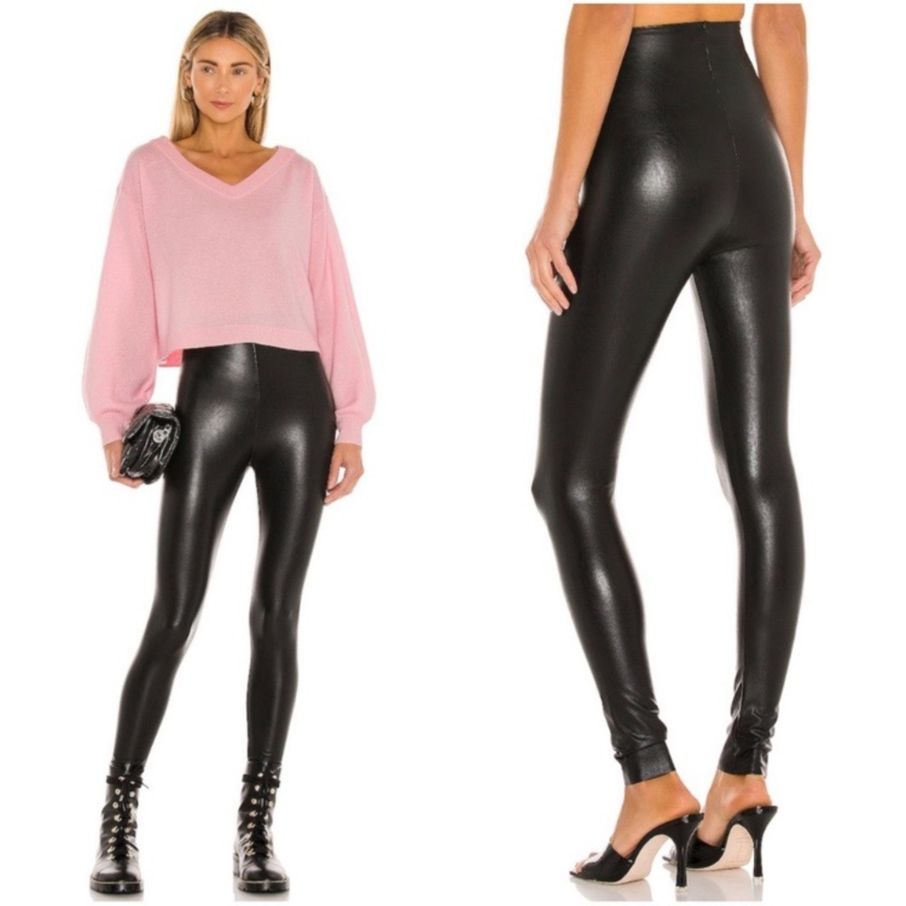 Commando Perfect Control Faux Leather Legging in Black Size S